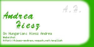 andrea hiesz business card